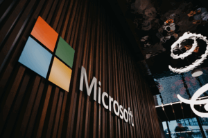 Logotipo de Microsoft tras la publicación de los resultados del cuarto trimestre de 2026